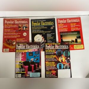 Popular Electronics Magazines Vintage 1990s 1991-1993 lot of 5 issues